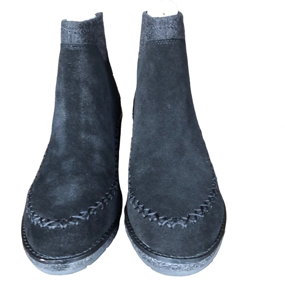 Pendleton Arago Wedge Water Resistant Wool Leather Boot Black 8.5